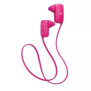 JVC 運動款防潑水藍牙耳機 HA-F250BT桃紅
