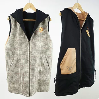 ：Urb.【雙面背心外套】雞蛋糕+紅豆餅FREE黑+米褐