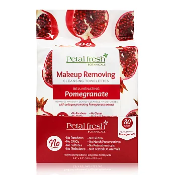 美國進口沛特斯紅石榴潤澤修護卸妝濕巾-30抽