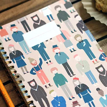 CBB 環裝線條筆記本M01-人們