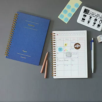 CBB 復古計劃金圈環裝週誌(無時效)-海軍藍