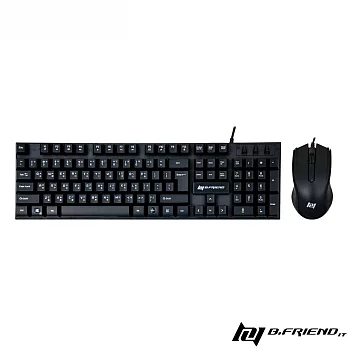 B.Friend KB450 有線鍵鼠組合-黑