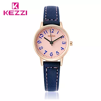KEZZI 珂紫 K-1564 時尚學院風多色搭配款手錶藍紫