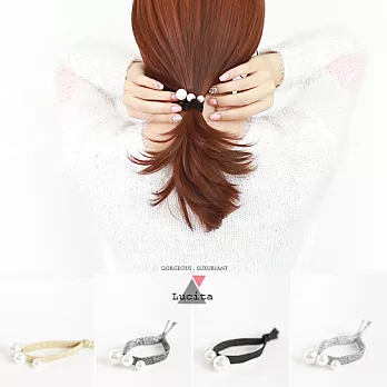 LuciTA 秋冬空運新款 韓氣質款珍珠髮束(共四色)質感金