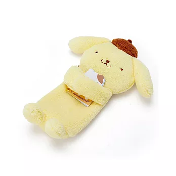 《Sanrio》布丁狗幸福抱抱絨毛造型筆袋&迷你便條本組