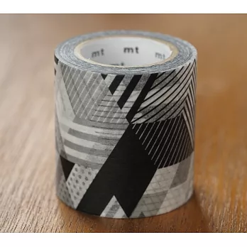 【日本mt和紙膠帶】CASA 50mm_立體幾何(黑)