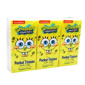 【美國熱銷卡通 Sponge Bob】袖珍包/紙手帕6包 (10張/包)