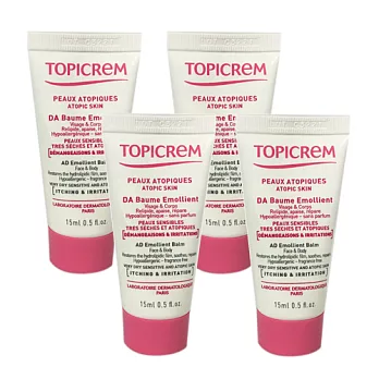 TOPICREM 特碧潤 舒潤益膚修護乳霜 15ml*4入