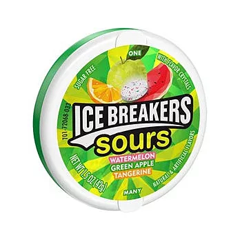美國【ICEBREAKERS】爆酸水果糖-綠盒(42g)