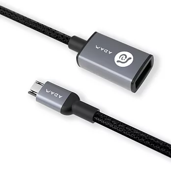 ADAM PeAk Micro USB - USB-A 轉接器 13cm灰