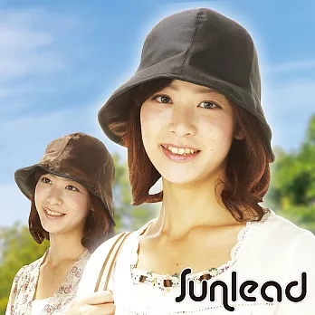 Sunlead 防曬輕量款。雙面雙色可戴抗UV遮陽帽 (黑色/棕色)