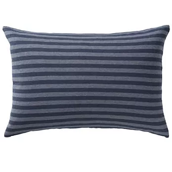 [MUJI無印良品]有機棉天竺粗紋枕套/100/混深藍