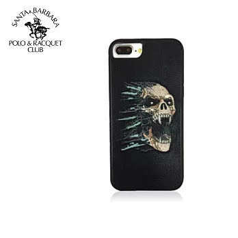 Polo iphone7 4.7Grunge 3D刺繡保護套藍骷顱