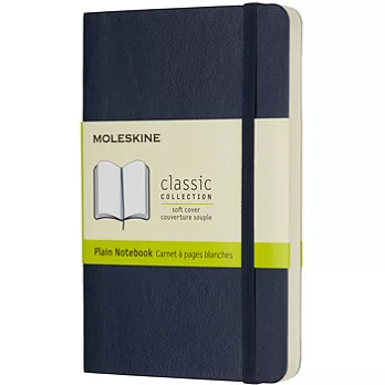 MOLESKINE 彩色筆記本192/素面PLAIN/軟殼/口袋型P/深藍