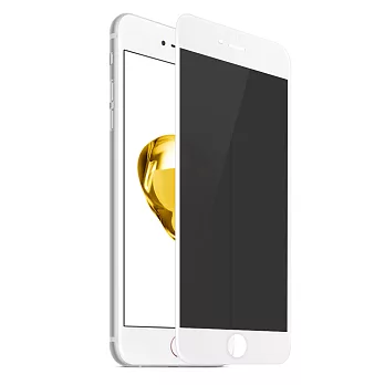 【Q&K】iPhone6/6s (4.7吋)3D全覆蓋防窺軟邊9H鋼化保護貼白色