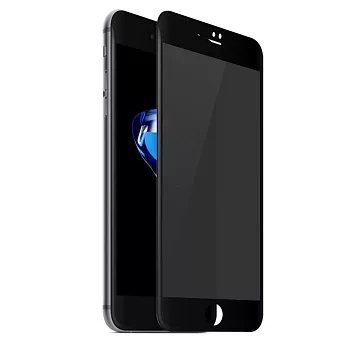 【Q&K】iPhone6plus/6splus(5.5吋)3D全覆蓋防窺軟邊9H鋼化保護貼黑色