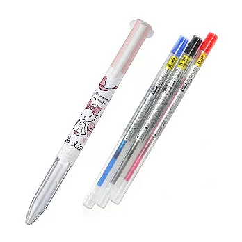 (1筆3芯)三菱Style Fit三色筆筆管凱蒂貓粉紅+3支芯(黑藍紅)