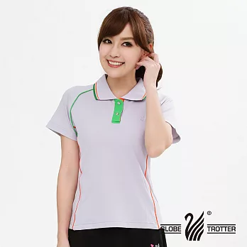 【遊遍天下】台灣製女款休閒抗UV吸濕排汗機能POLO衫(S083)M淡紫