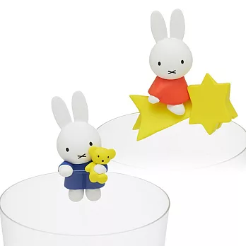 【日本進口正版】盒裝2款 米飛兔 Miffy 杯緣子 盒玩 裝飾 PUTITTO