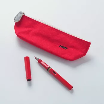 LAMY狩獵者系列 鋼筆+風格筆袋禮盒組 紅