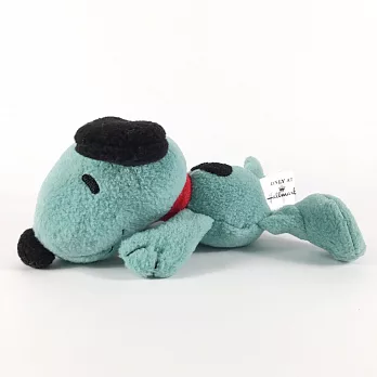 「Hallmark」史努比Snoopy 絨毛/藍綠色趴趴短絨