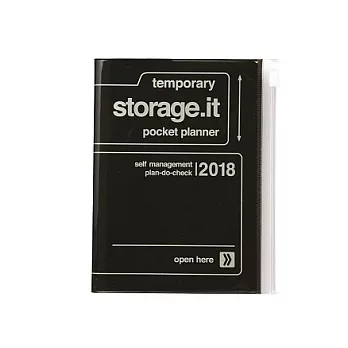 【MARK’S】2018 週間直式手帳_ Storage. it (A6)_黑