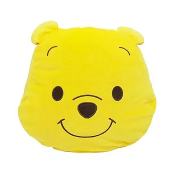 【日本進口正版】小熊維尼 Winnie the Pooh 絨毛 大頭造型 抱枕/靠墊/午安枕 迪士尼