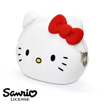 【日本進口正版】三麗鷗 Hello Kitty 防潑水 珠扣包/零錢包/耳機收納包 sanrio