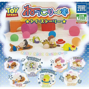 【日本進口正版】全套5款 玩具總動員 睡眠人物 扭蛋 公仔/擺飾 TAKARA TOMY