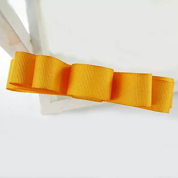 【PinkyPinky Boutique】超美氣質緞帶蝴蝶結髮夾 (黃色)