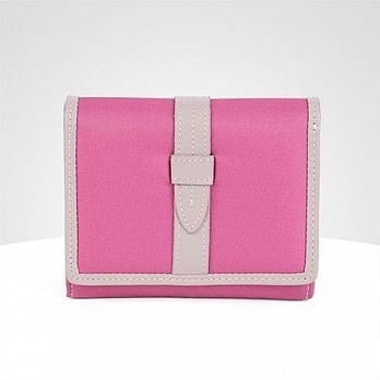 AmoreVintage 拉鍊二折中夾-桃+粉紫