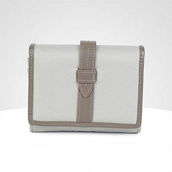 AmoreVintage 拉鍊二折中夾-灰+灰綠