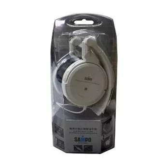 SAMPO 可折疊全罩式耳機 EK-Y951MH白色W