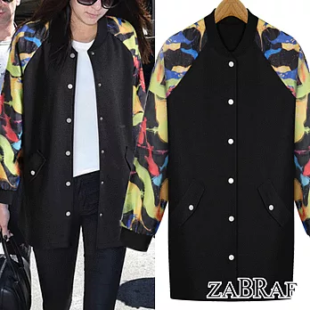 【BR】印花開襟棒球外套-共2色80280XL黑配綠