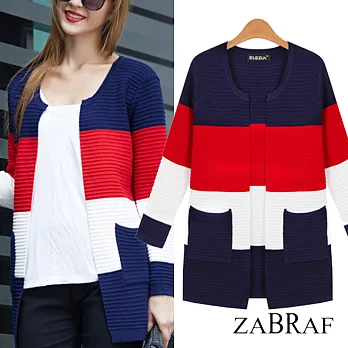 【BR】色塊拼接針織外套-共2色80324XL紅色