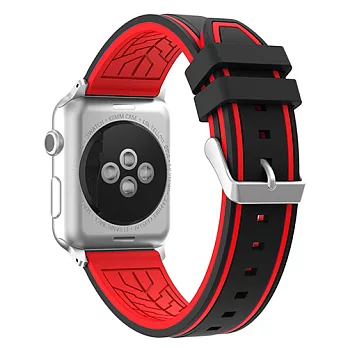 Apple Watch 運動錶帶 流線刻紋紅色