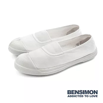 BENSIMON 法國國民鞋 基本免綁帶 Elastic 款 (女) - White 101EU36白
