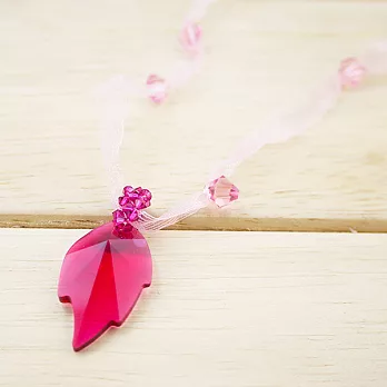【PinkyPinky Boutique】性感美女 生日禮物水晶項鍊(桃紅)