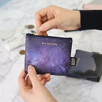 Second Mansion 自然元素金環皮革零錢包-02宇宙