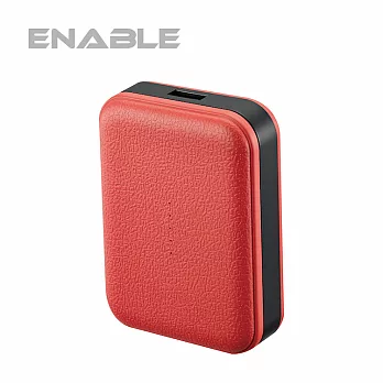 【台灣製造】ENABLE mojo 5200mAh 類皮革行動電源紅色