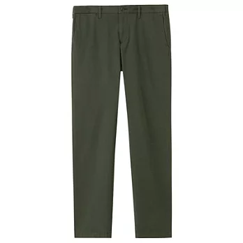 [MUJI無印良品]男有機棉縱橫彈性綾織合身褲79深綠