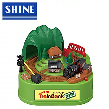 【日本進口正版】TRAIN BANK 2番線 火車系列存錢筒 電動存錢筒 小費箱 SHINE -蒸汽火車款