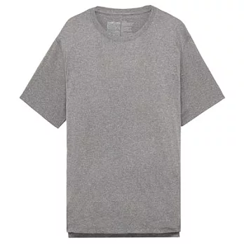 [MUJI無印良品]男吸汗速乾聚酯纖維短袖T恤S灰色