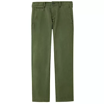 [MUJI無印良品]男有機棉軍規耐磨直筒褲73深綠