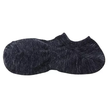 [MUJI無印良品]男有機棉混淺口直角襪28~30cm煙燻藍