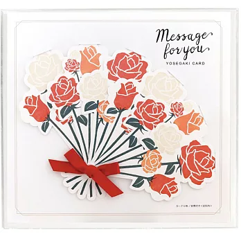 日本【LABCLIP】Message card bouquet系列紀念留言卡片-紅