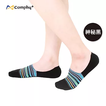 【Comphy+】流線隱型襪-神秘黑（M 號）抑菌除臭科技機能運動襪