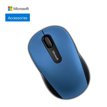 微軟 Microsoft Bluetooth® 行動滑鼠 3600（藍芽4.0）（黑/紅/藍）藍