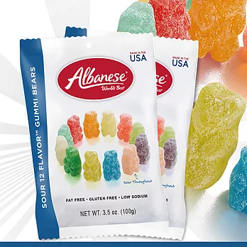 《美國艾爾巴》12種酸爆小熊軟糖100g(2包)