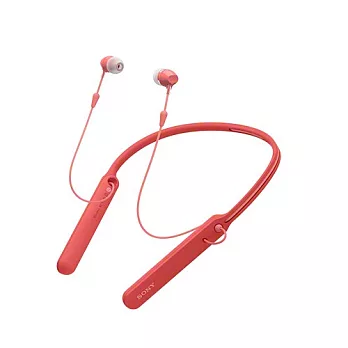 SONY 無線藍牙頸掛入耳式耳麥WI-C400紅色
